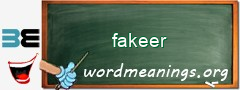 WordMeaning blackboard for fakeer